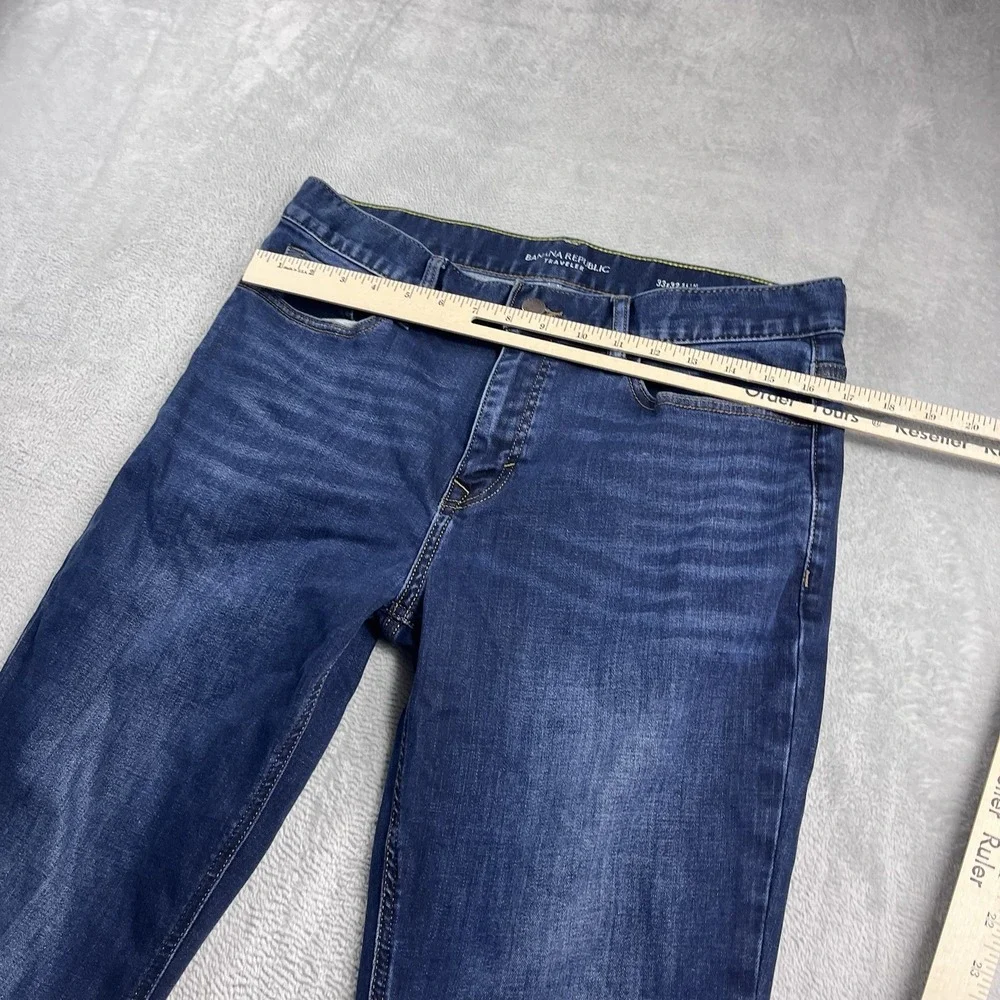 Banana Republic Traveler Jean 33x30* Slim Fit Mens Denim Pants Blue